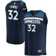 Karl-Anthony Towns Minnesota Timberwolves Fast Break Replica Jersey Navy Icon Edition | Fanatics discount