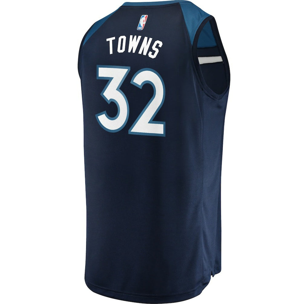 Karl-Anthony Towns Minnesota Timberwolves Fast Break Replica Jersey Navy Icon Edition | Fanatics discount