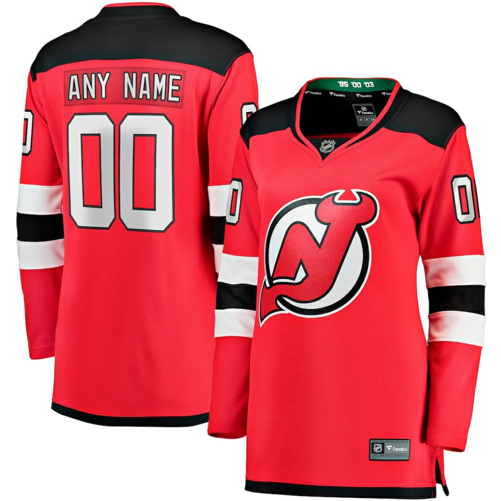 New Jersey Devils Fanatics Women's Home Breakaway Custom Jersey - Red - NHL 2802555