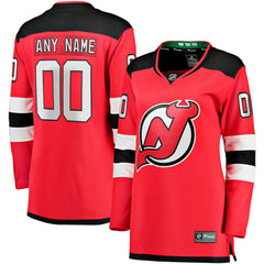 New Jersey Devils Fanatics Women's Home Breakaway Custom Jersey - Red - NHL 2802555