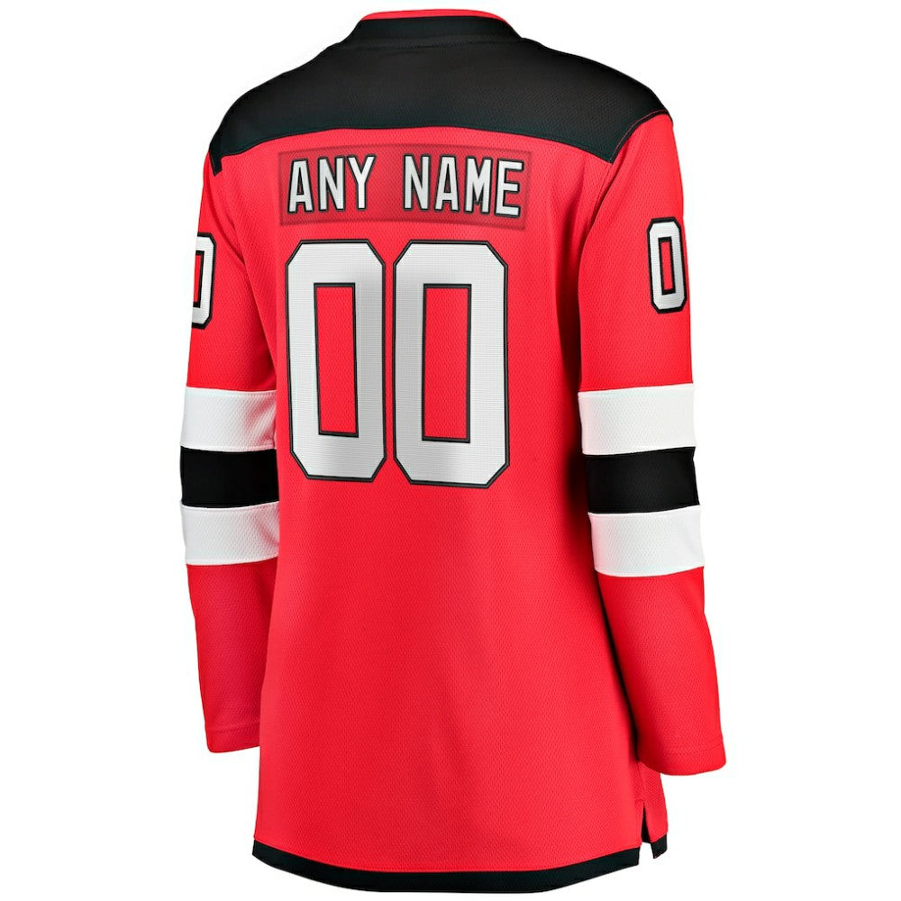 New Jersey Devils Fanatics Women's Home Breakaway Custom Jersey - Red - NHL 2802555