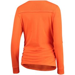 Denver Broncos Touch Women's Maternity Yardline Tri-Blend Top Orange