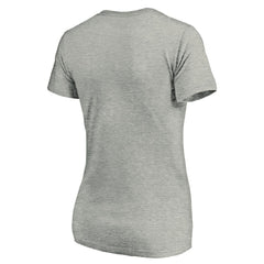 Atlanta Braves Women's Forbes V-Neck T-Shirt - Ash - MLB Discount