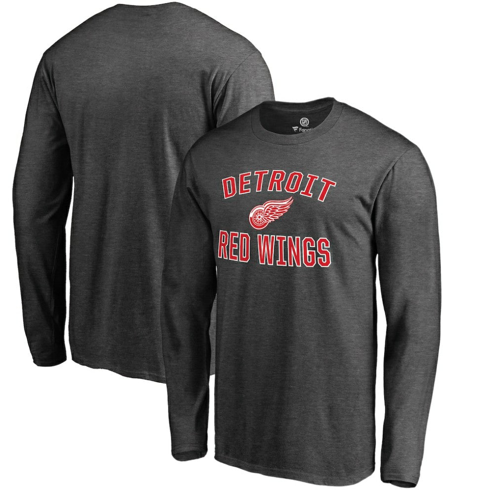Detroit Red Wings Victory Arch II Long Sleeve T-Shirt - Heathered Gray - NHL 2829755
