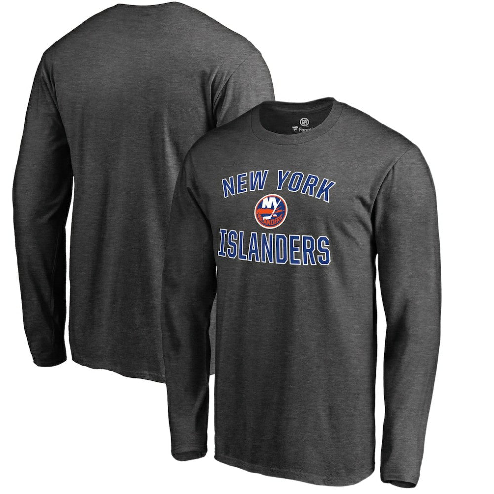 New York Islanders Victory Arch Long Sleeve T-Shirt - Heathered Gray - NHL 2829762