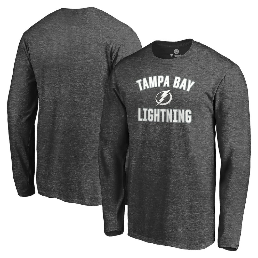 Tampa Bay Lightning Victory Arch Long Sleeve T-Shirt - Heathered Gray - NHL 2829768