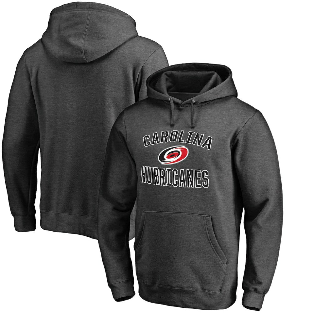 Carolina Hurricanes Victory Arch Team Fitted Pullover Hoodie - Heather Charcoal - NHL 2829778