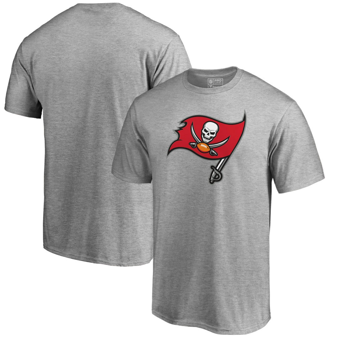 Tampa Bay Buccaneers Primary Logo T-Shirt Heathered Gray