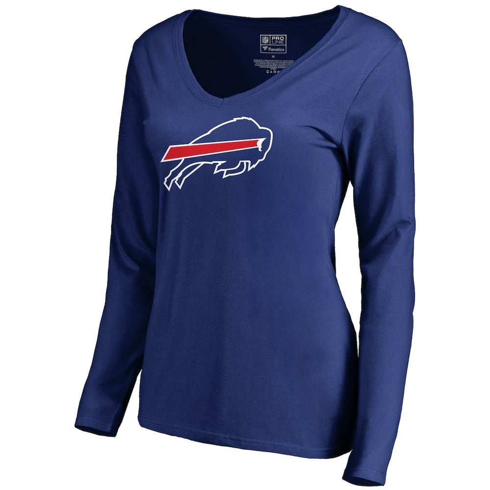 Buffalo Bills Women's Primary Logo V-Neck Long-Sleeve T-Shirt Royal