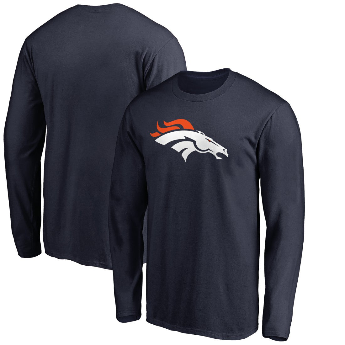 Denver Broncos Primary Logo Long-Sleeve T-Shirt Navy