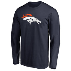 Denver Broncos Primary Logo Long-Sleeve T-Shirt Navy