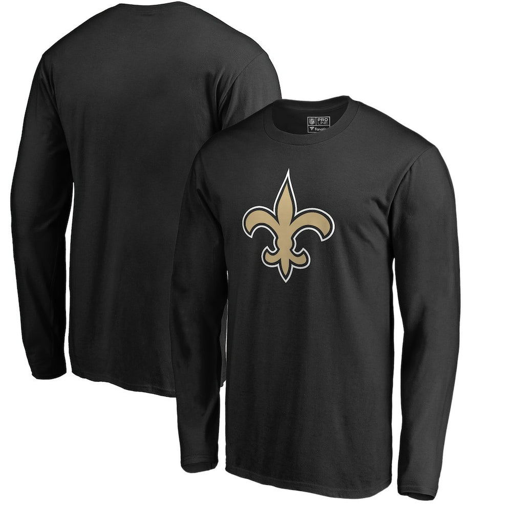 New Orleans Saints Primary Logo Long-Sleeve T-Shirt Black