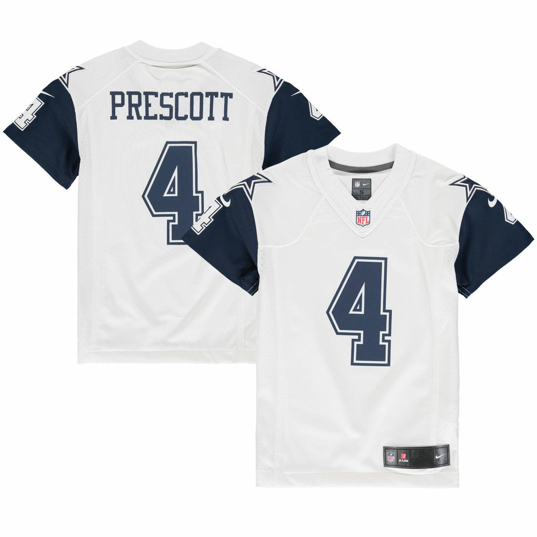 Nike Dak Prescott Dallas Cowboys Youth Color Rush Game Jersey White
