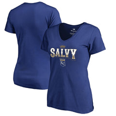 Salvador Perez Kansas City Royals Women's Player Hometown Collection V-Neck T-Shirt - Royal - MLB Discount