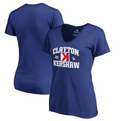 Clayton Kershaw Los Angeles Dodgers Women's Player Hometown Collection V-Neck T-Shirt - Royal - MLB on Sale