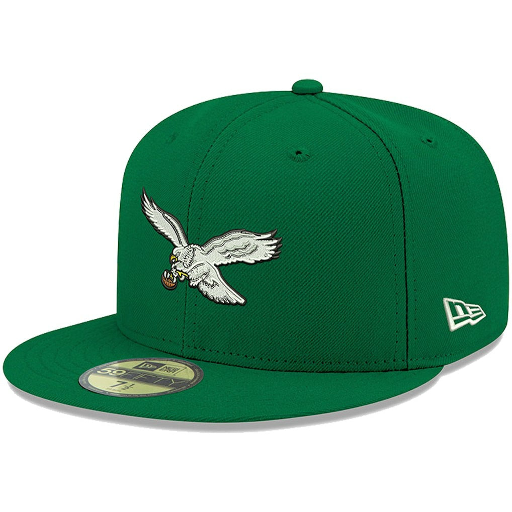 Philadelphia Eagles New Era Omaha Throwback 59FIFTY Fitted Hat Kelly Green