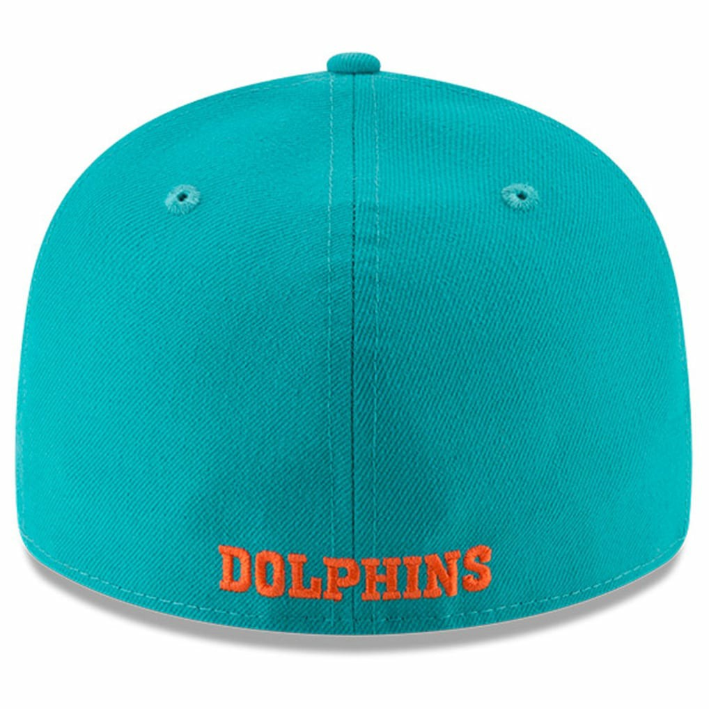Miami Dolphins New Era Omaha Throwback Low Profile 59FIFTY Fitted Hat Aqua