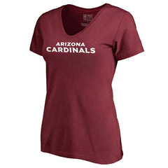 Arizona Cardinals Women's Wordmark V-Neck T-Shirt Cardinal