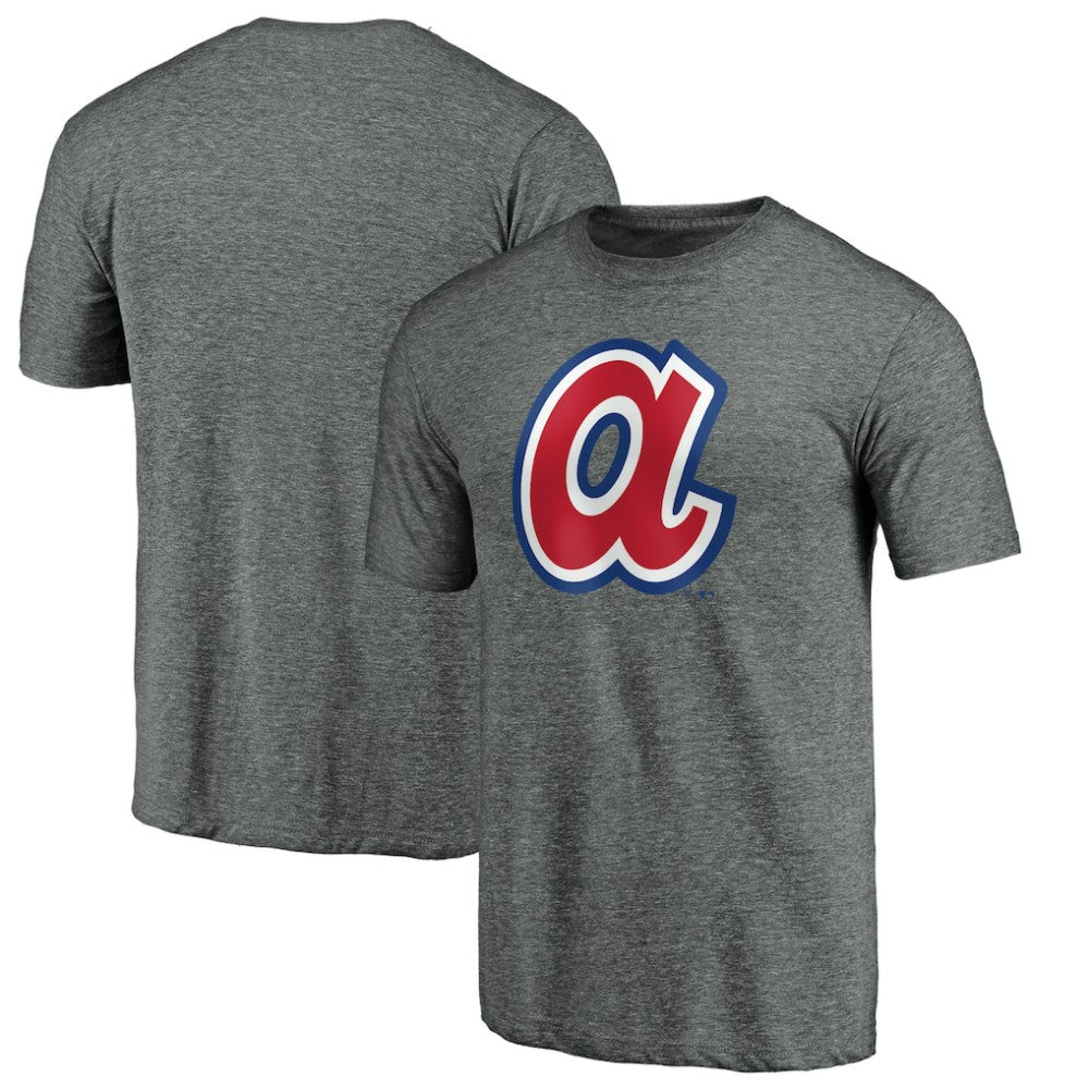 Atlanta Braves Cooperstown Collection Forbes Tri-Blend T-Shirt - Ash - MLB Discount