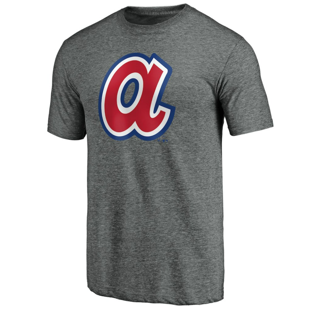 Atlanta Braves Cooperstown Collection Forbes Tri-Blend T-Shirt - Ash - MLB Discount