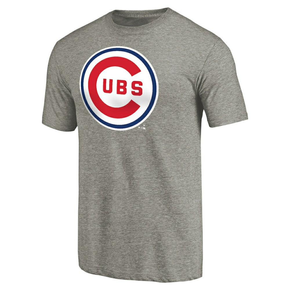 Chicago Cubs Cooperstown Collection Forbes Tri-Blend T-Shirt - Ash - MLB Discount