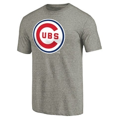Chicago Cubs Cooperstown Collection Forbes Tri-Blend T-Shirt - Ash - MLB Discount