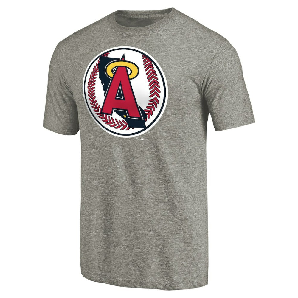 Los Angeles Angels Cooperstown Collection Forbes Tri-Blend T-Shirt - Ash - MLB Sale