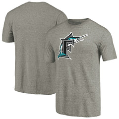 Miami Marlins Cooperstown Collection Forbes Tri-Blend T-Shirt - Ash - MLB Lifestyle