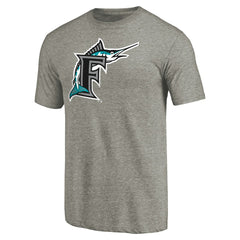 Miami Marlins Cooperstown Collection Forbes Tri-Blend T-Shirt - Ash - MLB Lifestyle