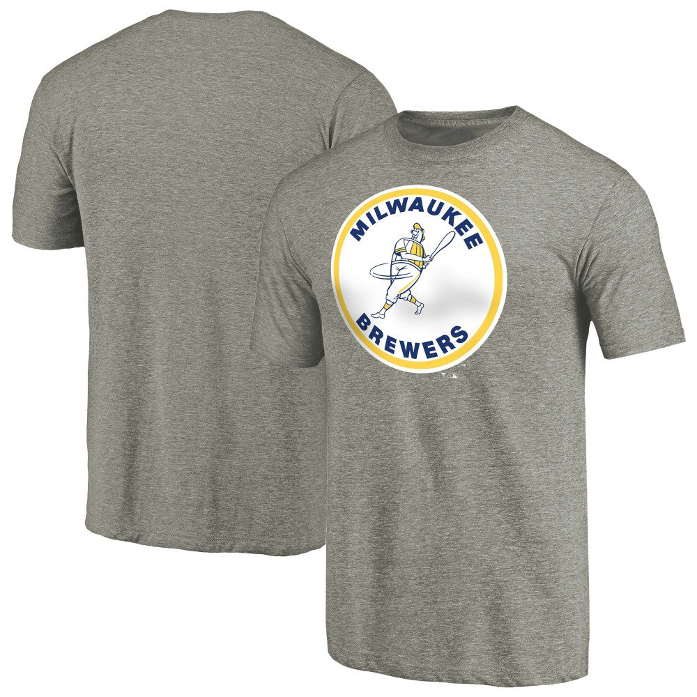 Milwaukee Brewers Cooperstown Collection Forbes Tri-Blend T-Shirt - Ash - MLB on Sale