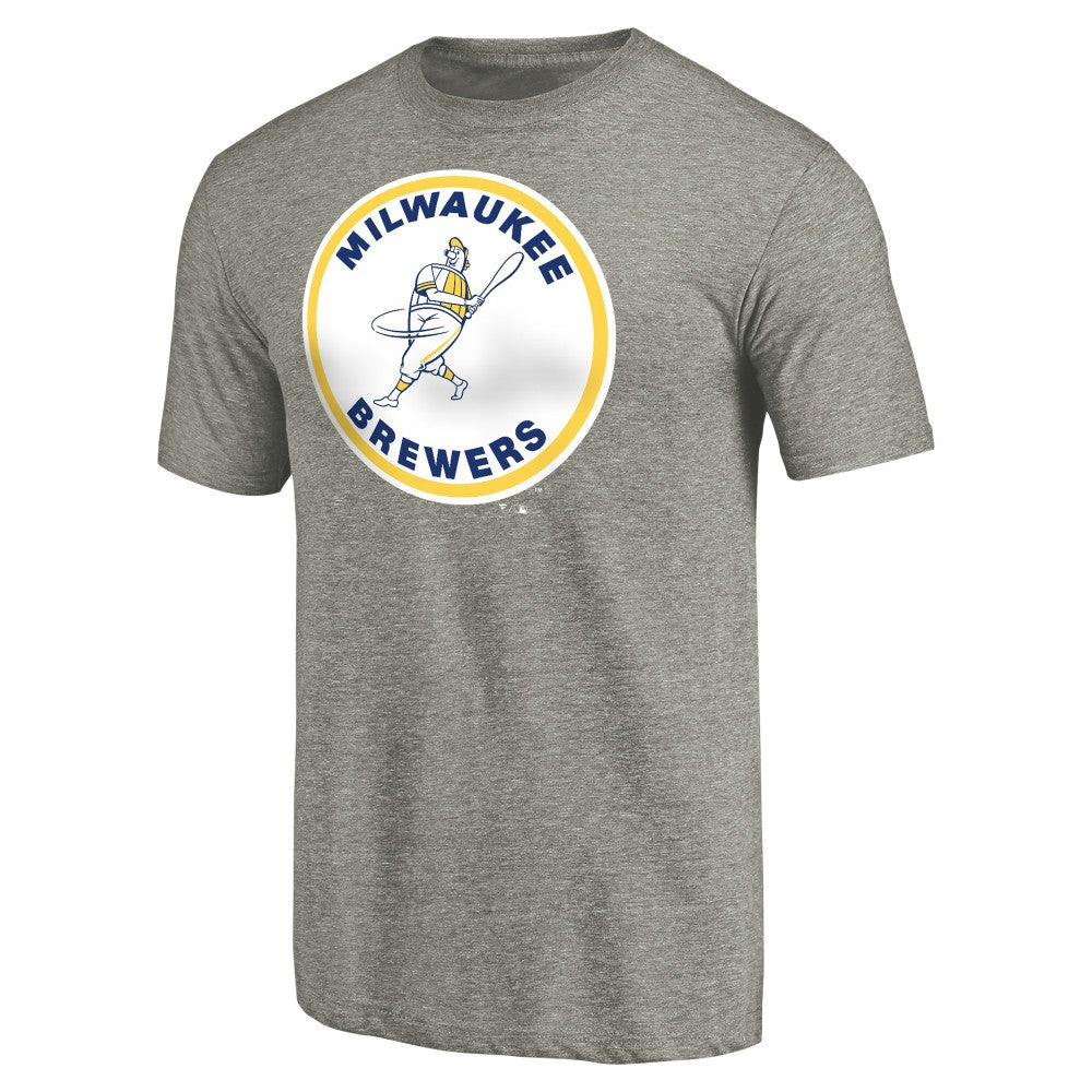 Milwaukee Brewers Cooperstown Collection Forbes Tri-Blend T-Shirt - Ash - MLB on Sale