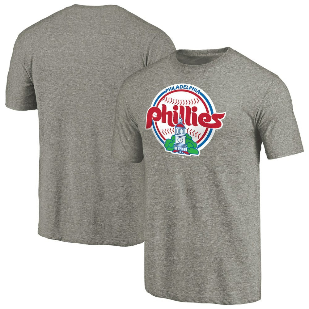 Philadelphia Phillies Cooperstown Collection Forbes Tri-Blend T-Shirt - Ash - MLB Discount