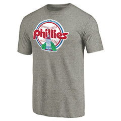 Philadelphia Phillies Cooperstown Collection Forbes Tri-Blend T-Shirt - Ash - MLB Discount