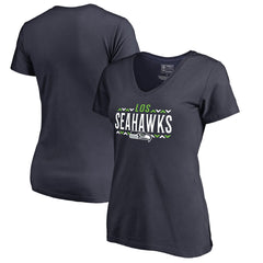 Seattle Seahawks Women's Arriba V-Neck T-Shirt Navy