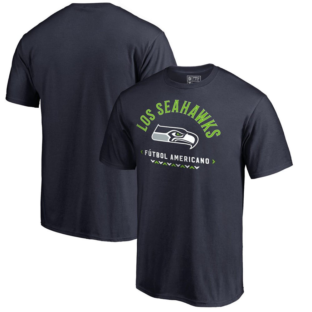 Seattle Seahawks Futbol Americano T-Shirt College Navy
