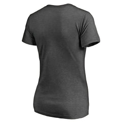 New York Giants Women's Freehand V-Neck T-Shirt Dark Heathered Gray
