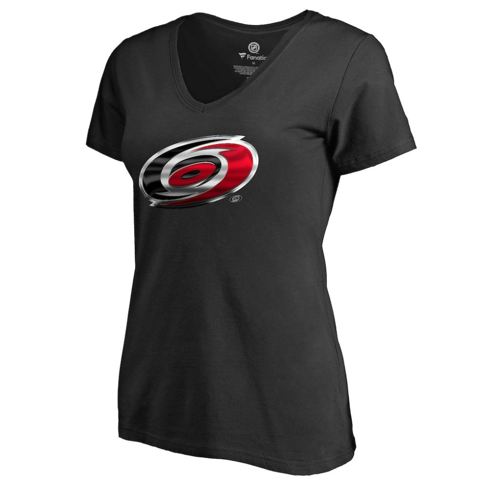 Carolina Hurricanes Women's Midnight Mascot V-Neck T-Shirt - Black - NHL 2874593