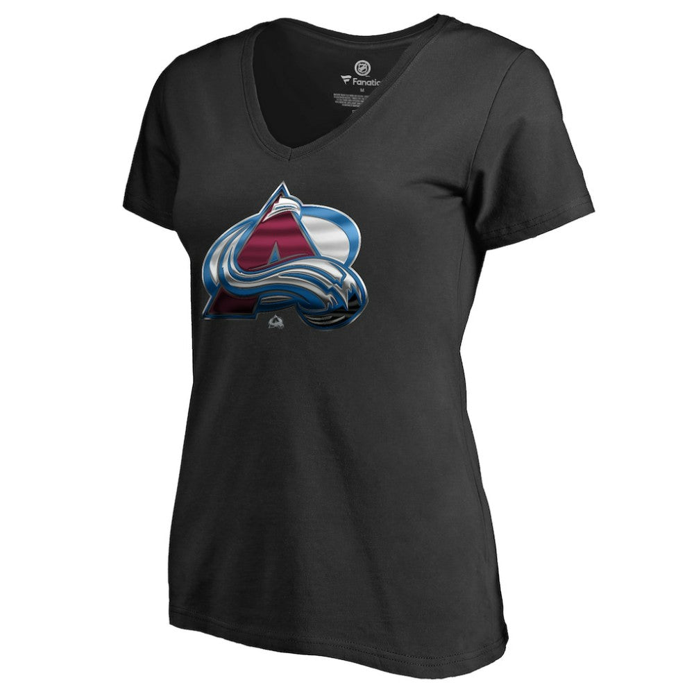 Colorado Avalanche Women's Midnight Mascot V-Neck T-Shirt - Black - NHL 2874595