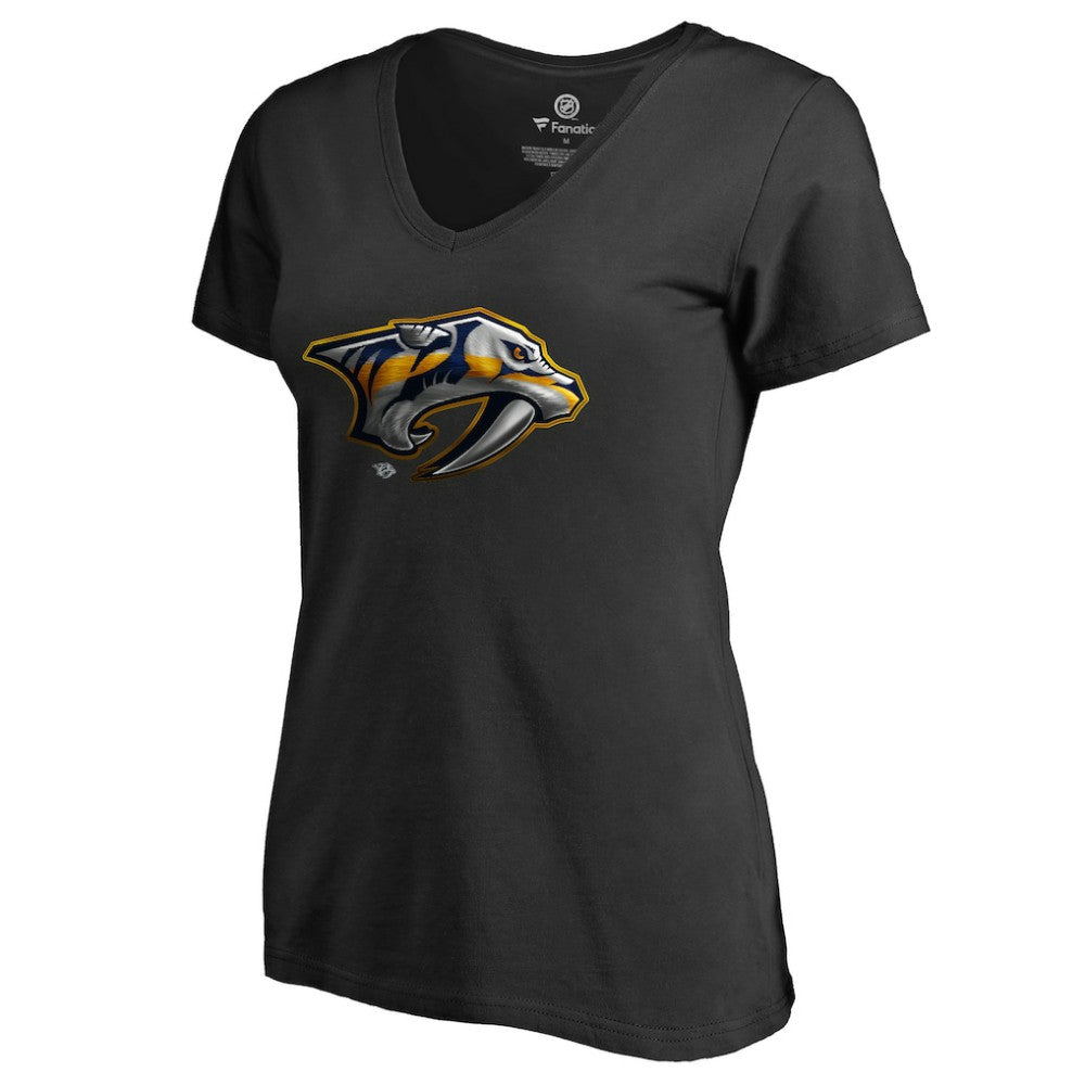Nashville Predators Women's Midnight Mascot V-Neck T-Shirt - Black - NHL 2874619