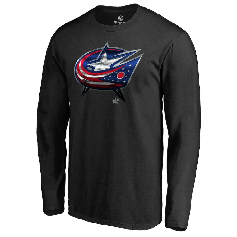 Columbus Blue Jackets Midnight Mascot Long Sleeve T-Shirt - Black - NHL 2874741