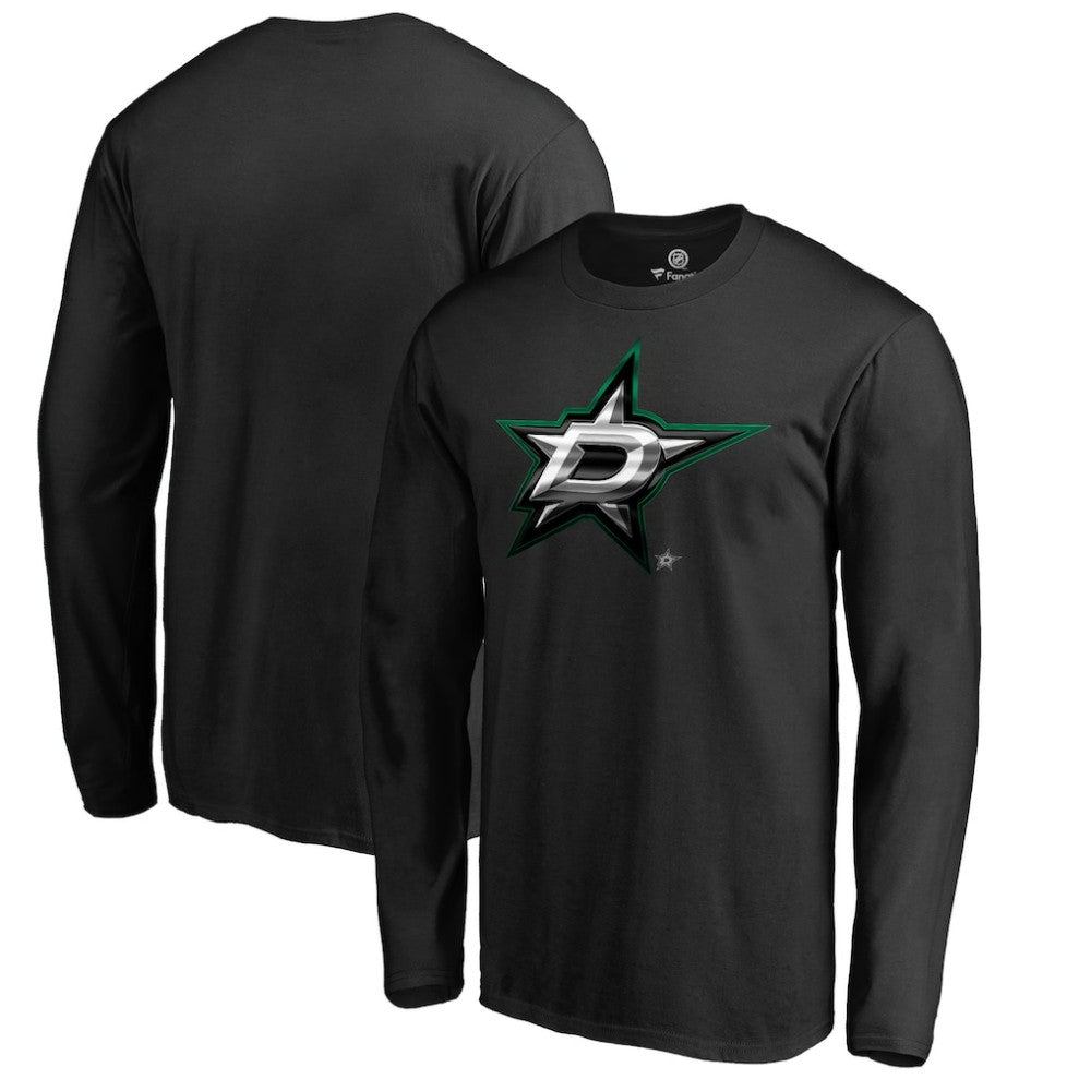 Dallas Stars Midnight Mascot Long Sleeve T-Shirt - Black - NHL 2874742