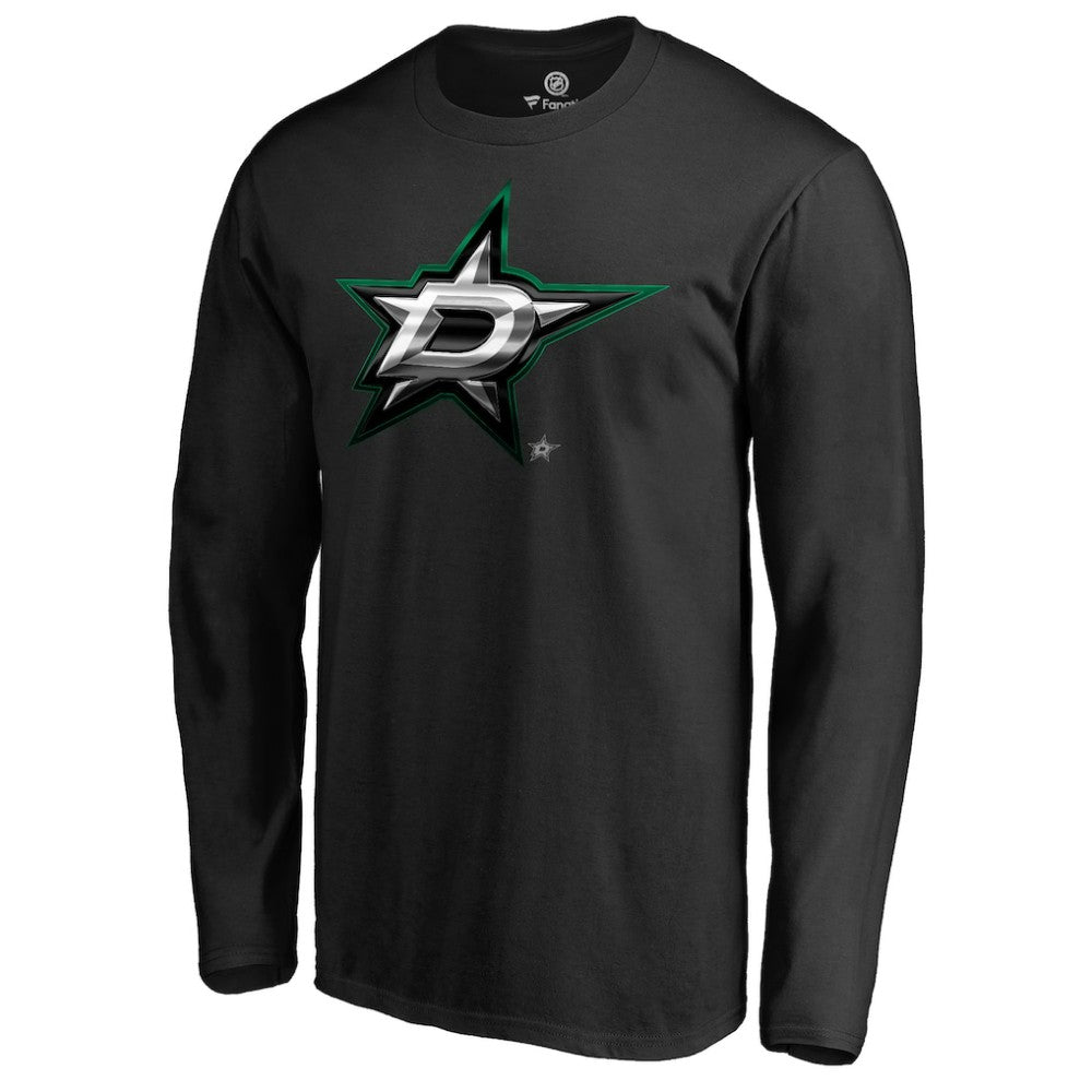 Dallas Stars Midnight Mascot Long Sleeve T-Shirt - Black - NHL 2874742