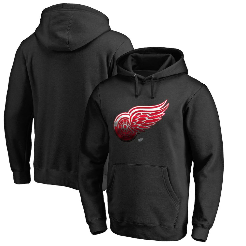 Detroit Red Wings Midnight Mascot Pullover Hoodie - Black - NHL 2874774