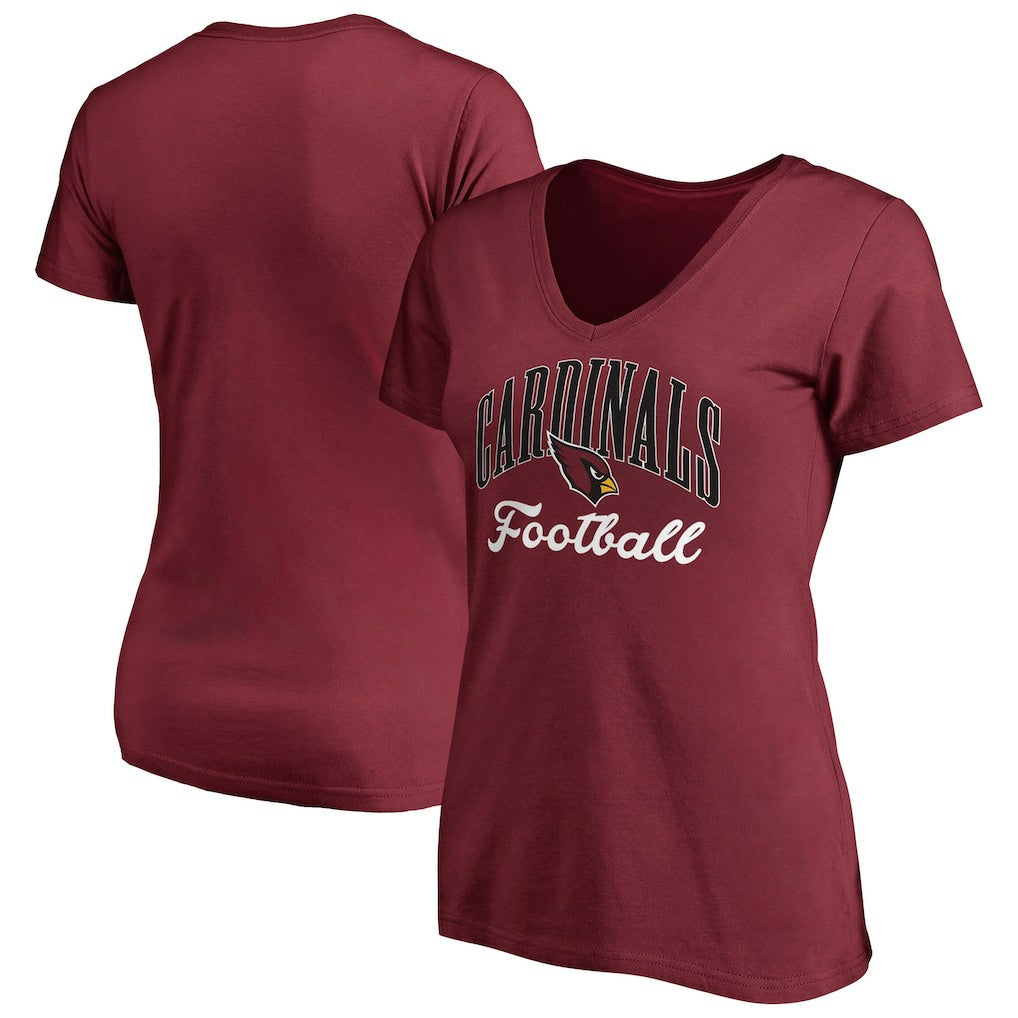 Arizona Cardinals Women's Victory Script V-Neck T-Shirt Cardinal