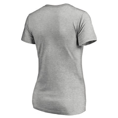 Denver Broncos Women's Victory Script V-Neck T-Shirt Heather Gray
