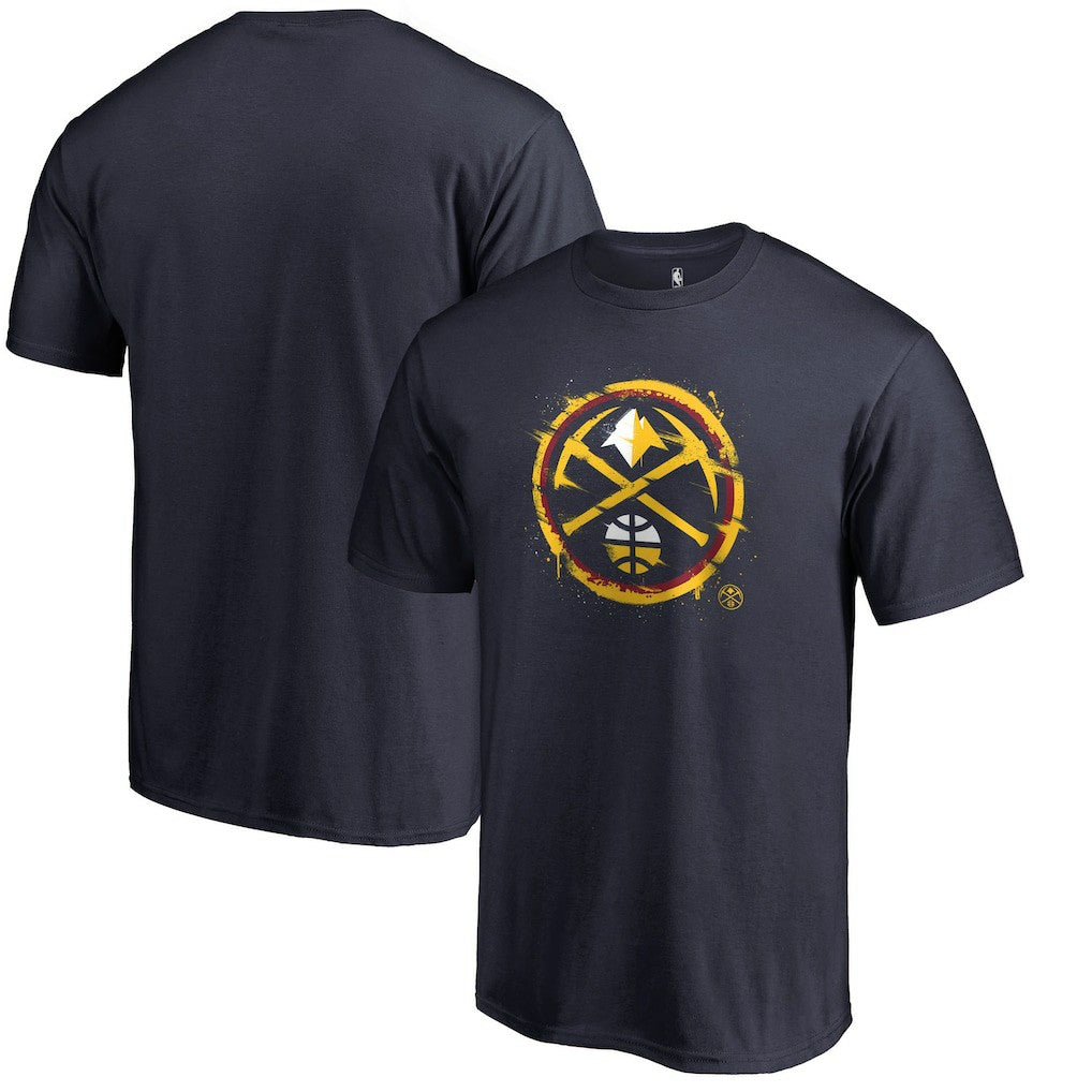 Denver Nuggets Splatter Logo T-Shirt Navy