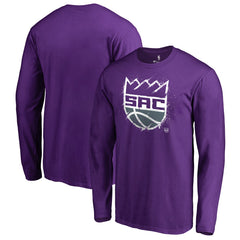 Sacramento Kings Splatter Logo Long Sleeve T-Shirt Purple
