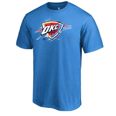 Oklahoma City Thunder Splatter Logo T-Shirt Blue