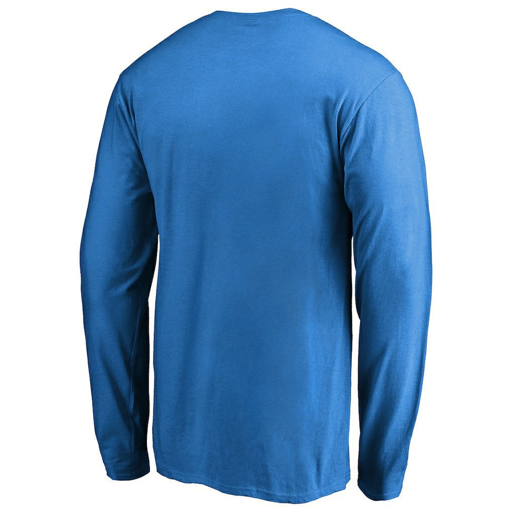 Oklahoma City Thunder Splatter Logo Long Sleeve T-Shirt Blue