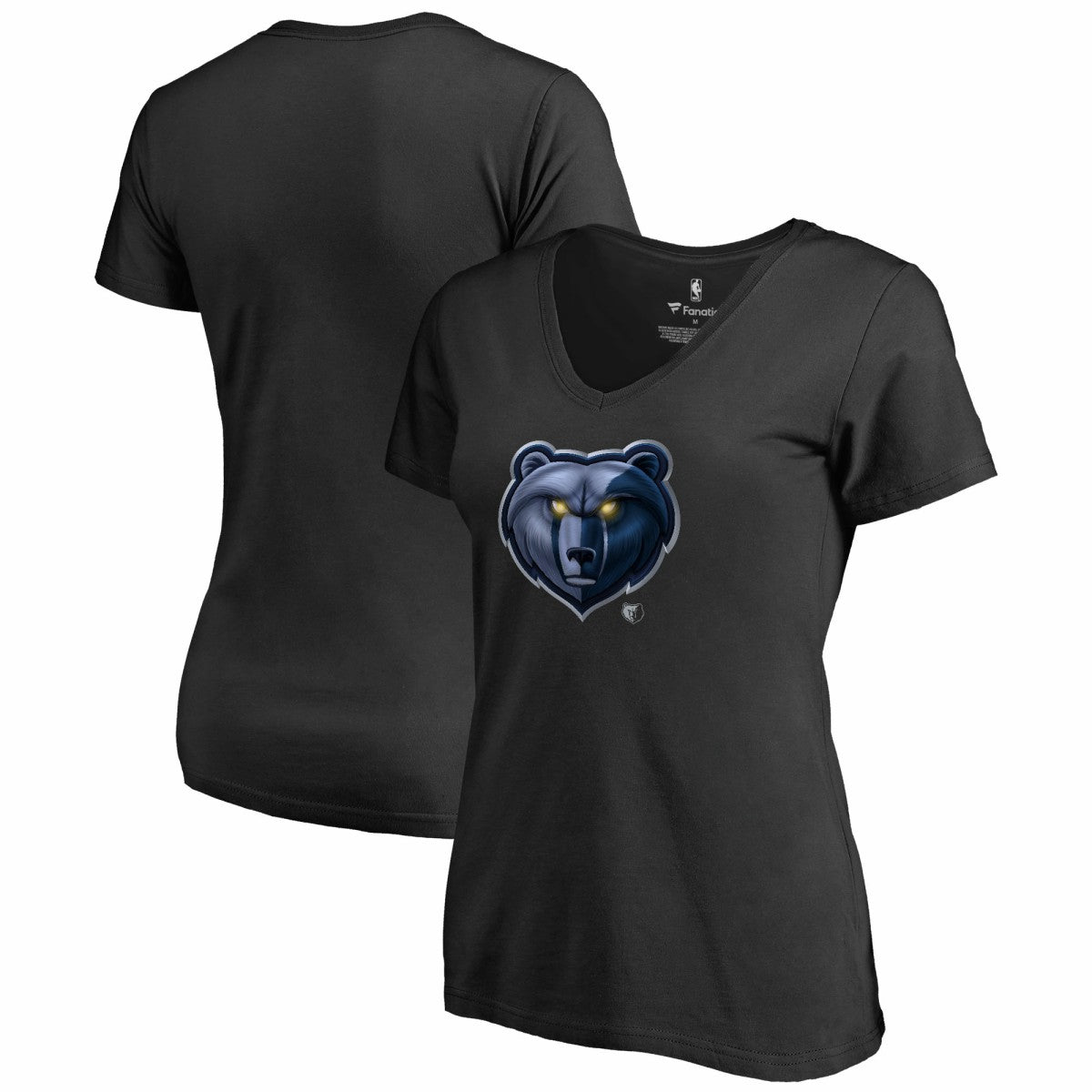 Memphis Grizzlies Women's Midnight Mascot V-Neck T-Shirt Black